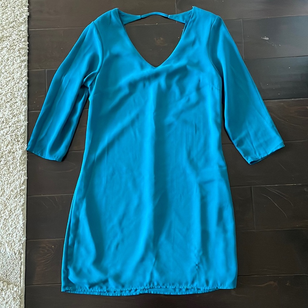 Like new small 3/4 sleeve dress with plunging back